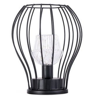 Světelná dekorace ve tvaru lucerničky LINDA černá 18x18x22 cm Mybesthome