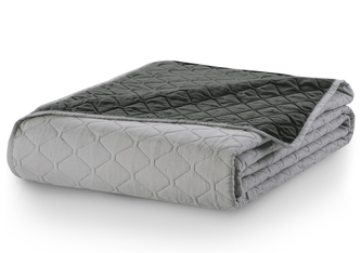 Přehoz na pohovku - postel ALEXA šedá/stříbrná 200x220 cm Mybesthome