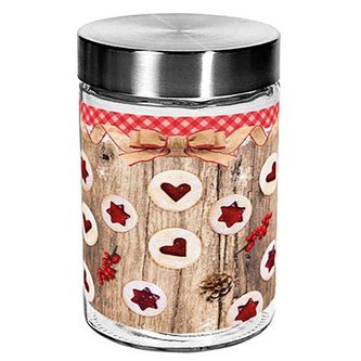 DÓZA NA CUKROVÍ SKLO 1,1L, 11,6X17,5CM LINECKÉ