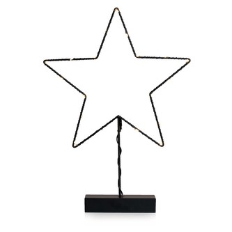 Světelná dekorace ve tvaru hvězdy LUNETA černá 39x28 cm Mybesthome