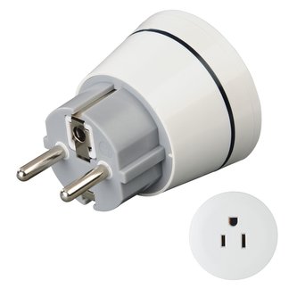 Hama zásuvkový adaptér z USA do ČR, 3pól., LED
