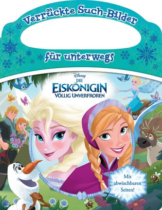 Disney Die Eiskönigin - Verrückte Such-Bilder für unterwegs - Wimmelbuch - Pappbilderbuch mit Stift und abwischbaren Seiten ab 3