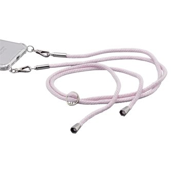 Hama šňůrka pro Cross-Body kryty/ pouzdra, textil, světlá růžová/ bílá