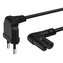 Hama síťový napájecí kabel, 2pólové vidlice kolmé, 1,5 m