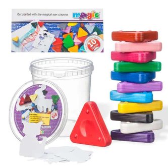 Set "Magic Wax Triangles - Step by Step", 12 Templates, 12 Wax Triangles, brochure