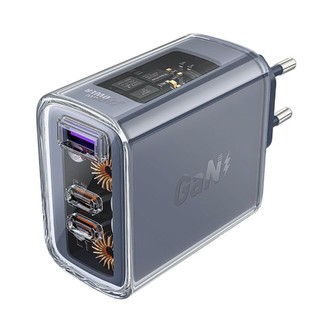 Acefast Exploration series PD65W GaN nabíječka šedá