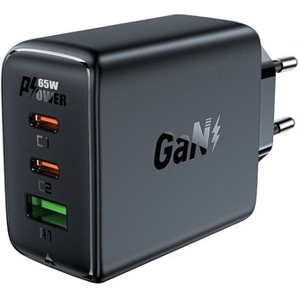 Acefast PD65W GaN nabíječka černá