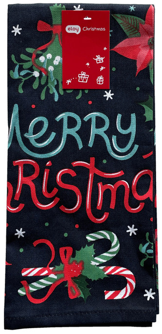 Utěrka CHRISTMASSY modrá 100% bavlna, 45x65 cm Essex