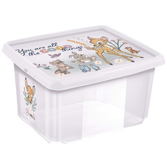 Úložný box s víkem 36l "Bambi", Transparent