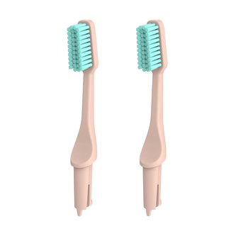 TIO TIOBRUSH Náhradní hlavice k zubnímu kartáčku (soft) - Peach Blush - 2 ks