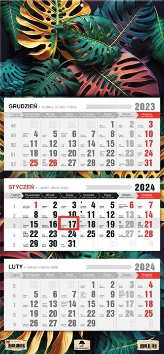 Kalendarz 2024 trójdzielny Glamour