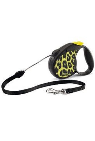 Vodítko FLEXI Safari leopard M lanko 5m/20kg žlutá