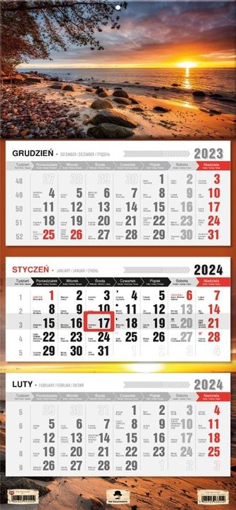Kalendarz 2024 trójdzielny Orłowo