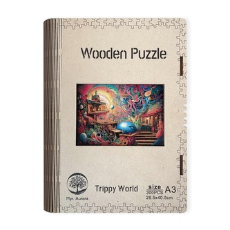 Dřěvěné puzzle/Trippy world A3