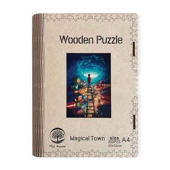 Dřěvěné puzzle/Magické město A4