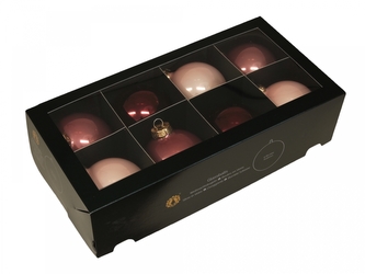 Skleněné baňky divoký květ 8 cm, sada 8 ks