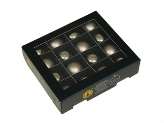 Skleněné baňky podzim 3 cm, sada 16 ks