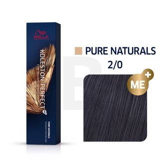 Wella Professionals Koleston Perfect Me+ Pure Naturals profesionální permanentní barva na vlasy 2/0 60 ml