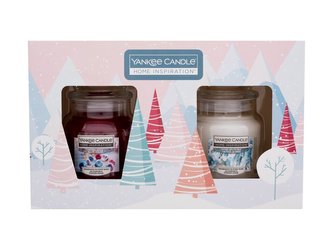 Yankee Candle Home Inspiration vonná svíčka Holiday Magic 104 g + vonná svíčka Snow Dusted Pine 104 g