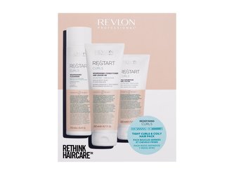 Revlon Professional Re/Start šampon Re/Start Curls Nourishing Cleanser Shampooing 250 ml + kondicioner Re/Start Curls Nourishing Conditioner And Leave-In 200 ml + víceúčelový gel na vlasy Re/Start Curls Multipurpose Gel-to-Oil 150 ml