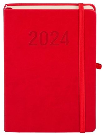 Kalendarz 2024 Memo A4 DNS czerwony
