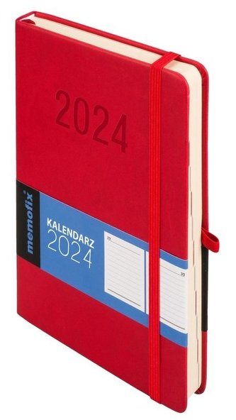 Kalendarz 2024 Memo B6 DNS czerwony