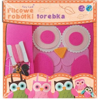 Filcowe robótki. Torba sowa różowa