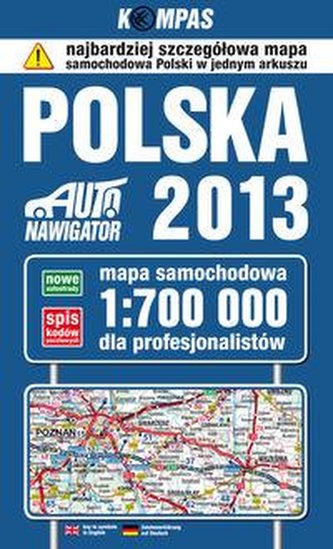 Polska Mapa Samochodowa dla profesjonalistów 2013