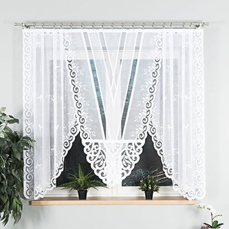 Dekorační oblouková krátká záclona ROZALIA 160 bílá 250x160 cm MyBestHome