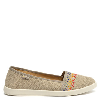 Oldcom Espadrilky FLAX Len Trojbarevné Béžové Velikost: 39, Barva: Béžová
