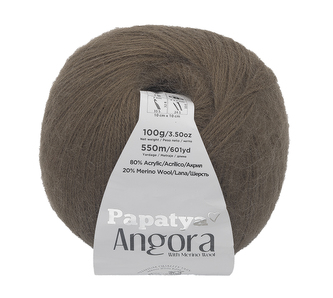 Příze ANGORA MERINO - hnědá - 100g / 550 m
