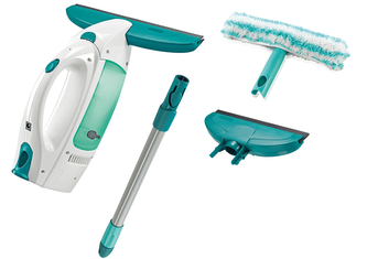 LEIFHEIT Vysavač na okna Window Cleaner s mopem a 43 cm tyčí + Sací hubice 17 cm-černá