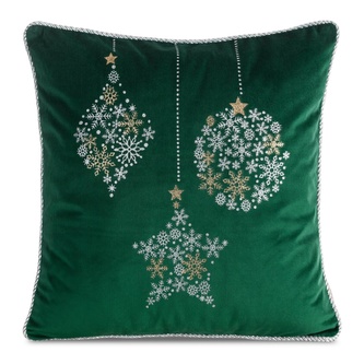Vánoční polštář NATALE SW 54 zelená 45x45 cm mikrovlákno MyBestHome