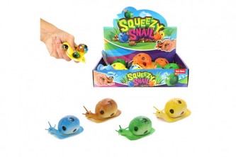 Šnek/Hlemýžď mačkací sliz antistresový 10cm 4 barvy 12ks v boxu