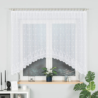 Dekorační oblouková krátká záclona KAROLINA 140 bílá 300x140 cm MyBestHome