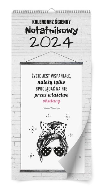 Kalendarz 2024 ścienny notatnikowy
