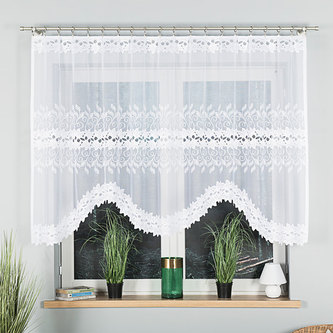 Dekorační oblouková krátká záclona BASTIA 130 bílá 280x130 cm MyBestHome