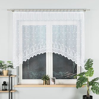 Dekorační oblouková krátká záclona KAROLINA 120 bílá 250x120 cm MyBestHome