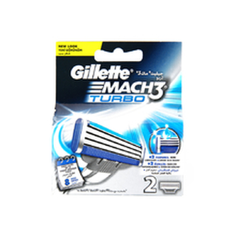 Gillette Mach3 Turbo ( 2 ks ) - Náhradní Hlavice 2.0 ml pro muže