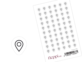 Samolepky ikonky – Bod na mapě
