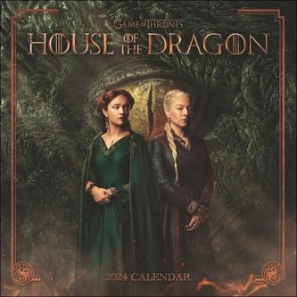 House of the Dragon Broschurkalender 2024. Charaktere aus der Prequel-Serie von Game of Thrones in einem coolen Wandkalender für