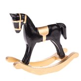 Dřevěný houpací kůň - černý, 6/72