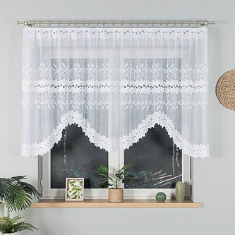 Dekorační oblouková krátká záclona BASTIA 120 bílá 300x120 cm MyBestHome