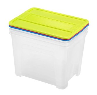 BOX ÚLOŽNÝ S VÍKEM SET 3KS TEX BOX