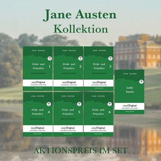 Jane Austen Kollektion Softcover (Bücher + 7 MP3 Audio-CDs) - Lesemethode von Ilya Frank - Zweisprachige Ausgabe Englisch-Deutsc