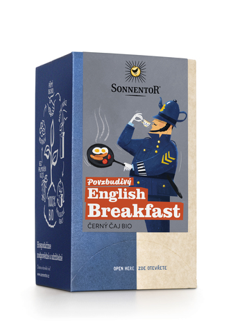 Sonnentor Povzbudivý English Breakfast, černý čaj bio, 32,4 g porc. dvoukomorový