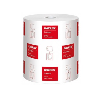 Papírové ručníky v roli KATRIN SYSTEM M2 bílé, 2 vrstvy, 160 m - 6 rolí
