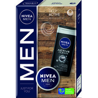 Nivea Dárková sada tělové péče Deep Active man