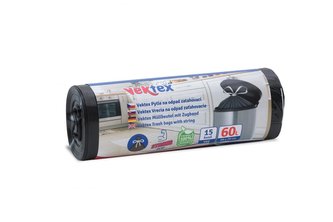 Vektex V6E pytle na odpad zatahovací černé 60 l 15 ks