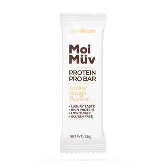 MoiMüv Proteinová tyčinka Protein Pro Bar - GymBeam - cookie těsto - 55 g